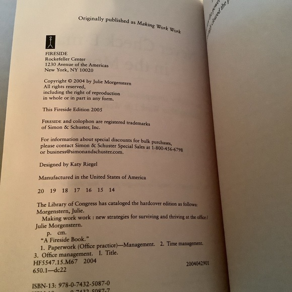 Julie Morgenstern Never Check E-Mail In The Morning Softcover Book - Picture 7 of 7